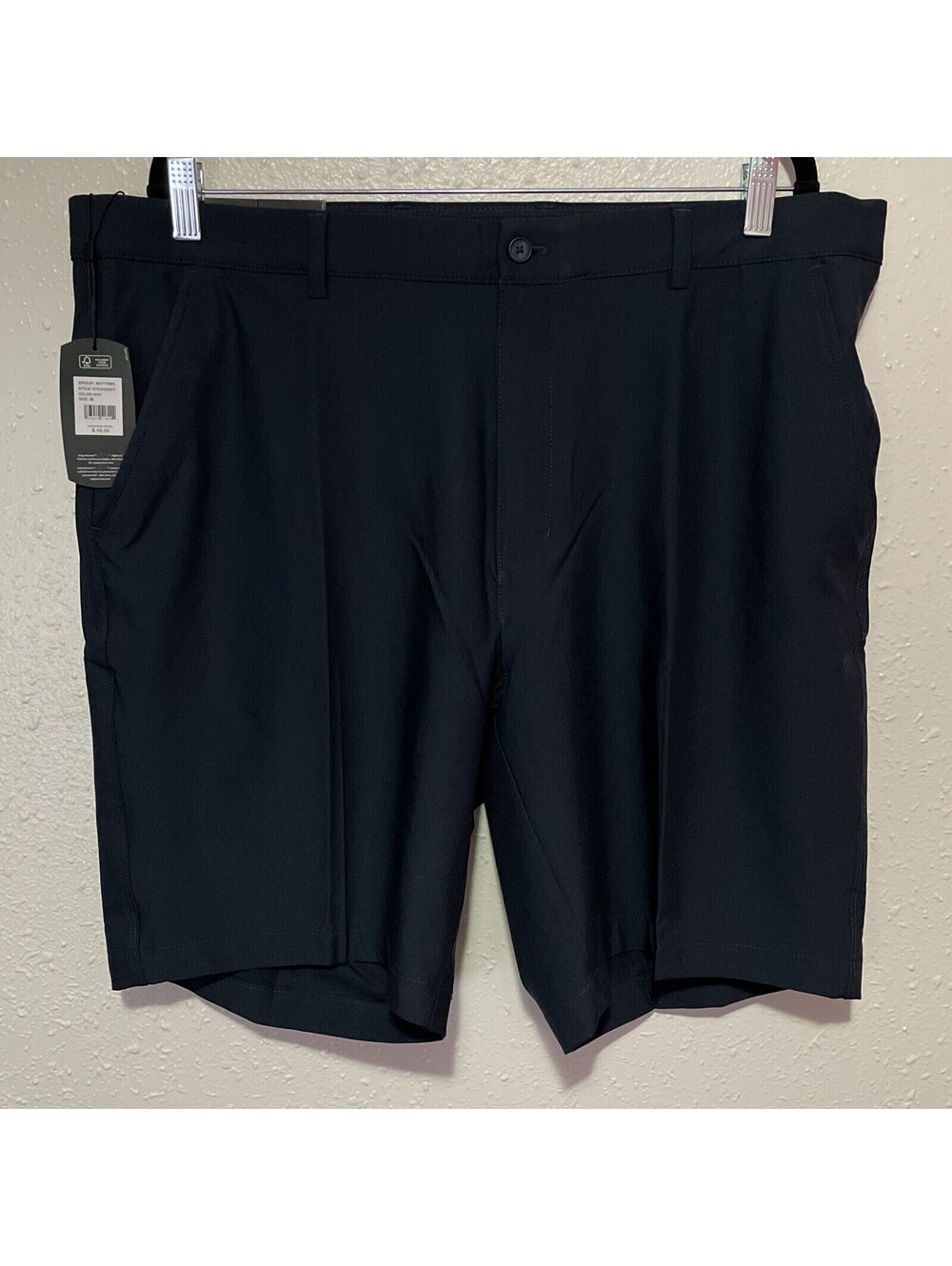 Greg Norman Performance Stretch Golf Shorts Mens 38 Navy Moisture Wicking